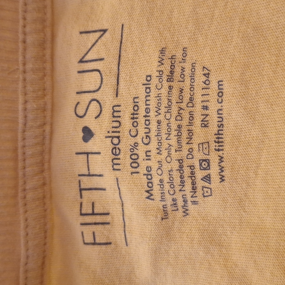 Fifth 🖤 Sun Yellow Nashville Graphic Short Sleeve Short Sleeve Tee Size M - Picture 5 of 5